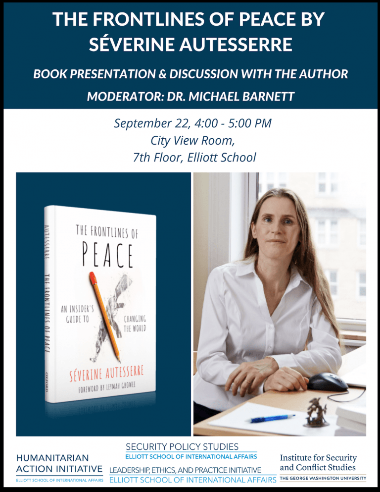 The Frontlines of Peace by Séverine Autesserre Book Poster