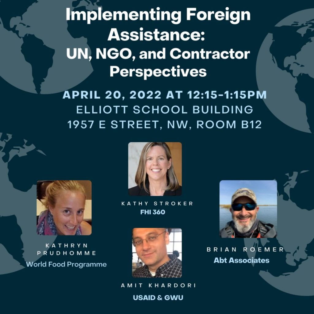 Implementing US Foreign Assistance: UN, NGO, and Contractor Perspectives Poster